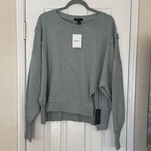 Forever 21 Green/Gray OS 100% Cotton Sweatshirt similar to FP Camden style